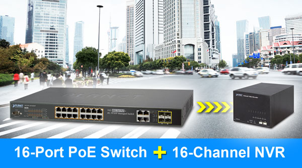 PLANET WGSW-20160HP 16-Port 10/100/1000Mbps 802.3at PoE + 4-Port