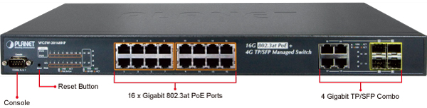 Buy a Gigabit TP / SFP Combo Managed Switch - WGSW-20160HP