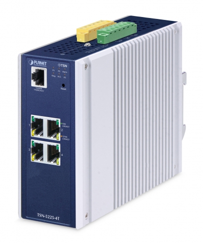 Industrial L2+ 4-Port 10/100/1000T Managed TSN Ethernet Switch TSN-5225-4T