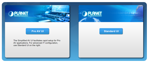 Two types of network management user interface