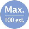 Max.100 ext.