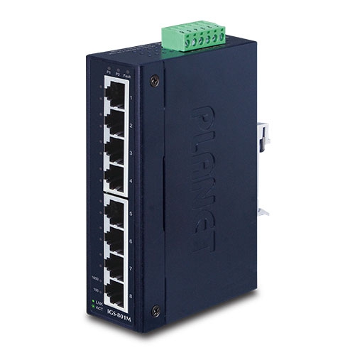 8-Port 10/100/1000Mbps Managed Industrial Ethernet Switch IGS-801M