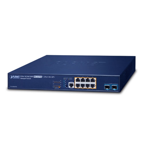 L3 8-Port 10/100/1000T 802.3at PoE +  2-Port 10G SFP+ Managed Switch GS-6320-8P2X