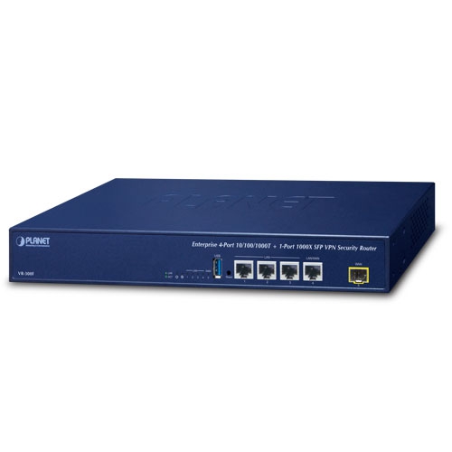 Enterprise 4-Port 10/100/1000T + 1-Port 1000X SFP VPN Security Router VR-300F