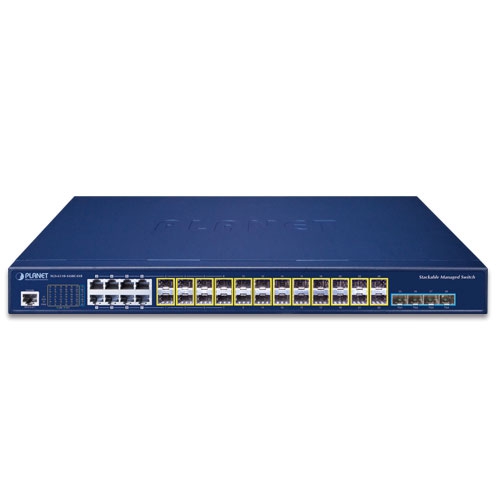 IGS-1020PTF-12V Industrial 8-Port 10/100/1000T 802.3at PoE + 2-Port  100/1000X SFP Ethernet Switch w/ 12V Booster - Planet Technology USA