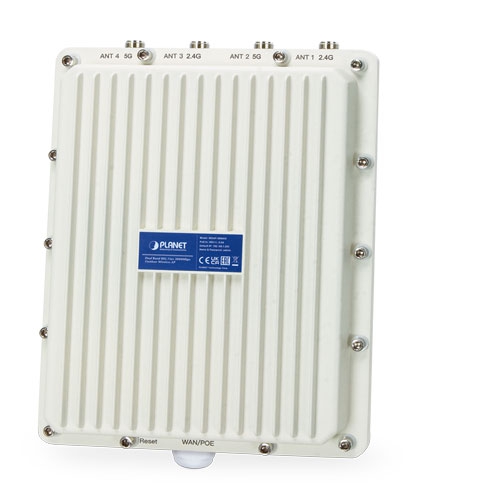 Dual Band 802.11ax 3000Mbps Outdoor Wireless AP (IP67, 802.3at PoE+, 4 x N-type connector) WDAP-3000AX