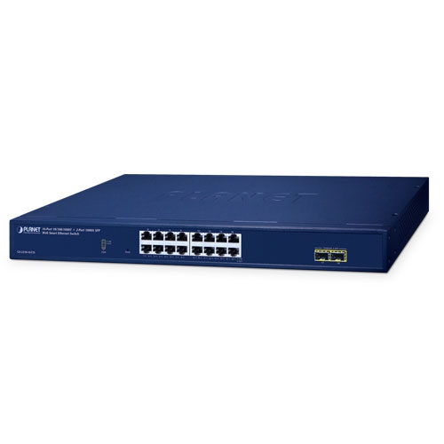 16-Port 10/100/1000T + 2-Port 1000X SFP Web Smart Ethernet Switch GS-2210-16T2S