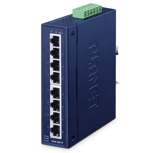 8-Port 10/100TX Industrial Fast Ethernet Switch ISW-801T