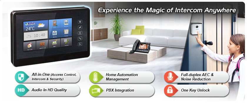 PLANET VTS-700P is an all-in-one smart SIP Indoor Touch Screen PoE Video Intercom